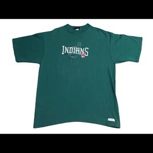 Vintage Cleveland Indians 1997 AL Central Champs Green Shirt